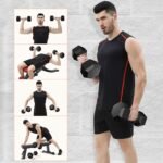 ⁦دمبل سداسي الشكل مطلي بالمطاط ( 10kg ) قطعة واحدة، ( مصري ) للاستخدام المنزلي والتجاري واللياقة البدنية والتمارين الرياضية⁩ - الصورة ⁦7⁩