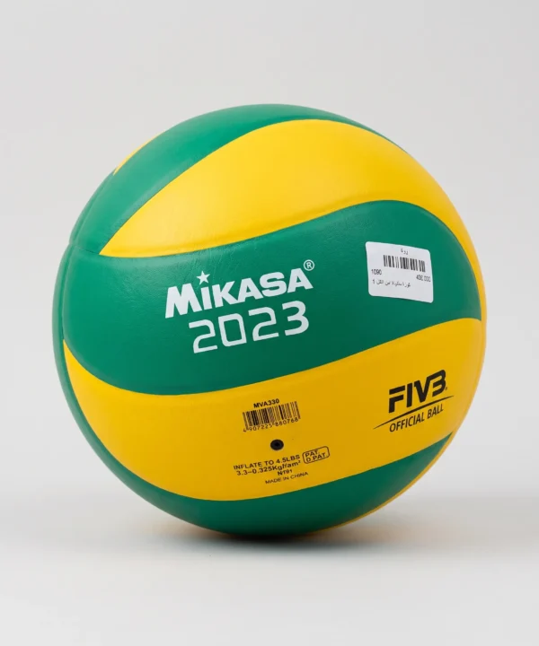 كرة طائرة من ميكاسا ( Mikasa 2023 ) وموديل MVA330 – أصفر و أخضر ، مقاس 5 ،كرة طائرة جلد صناعي عالي الجودة، مقاس الكرة الرسمية لبطولة أبطال أوروبا