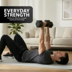 ⁦دمبل سداسي الشكل مطلي بالمطاط ( 15kg ) قطعة واحدة، ( مستورد، عالي الجودة ) للاستخدام المنزلي والتجاري واللياقة البدنية⁩ - الصورة ⁦5⁩