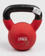 كرة Kettlebell كيتل بيل 10kg - مصنوعة من الحديد المصبوب عالي المتانة، ومغطاة بطبقة سميكة من الفينيل المطاطي لضمان السلامة والمتانة، مثالية