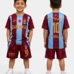 طقم كرة قدم (طرابزون سبور - محمد صلاح)، أطفال، موسم 2026/2027 – تيشرت وشورت رياضي للأطفال من الجنسين ( نبيتي )