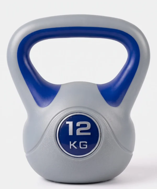كرة Kettlebell كيتل بيل 12kg - مصنوعة من الحديد المصبوب عالي المتانة، ومغطاة بطبقة سميكة من البلاستك المقوى عالي الجودة لضمان السلامة والمتانة، مثالية