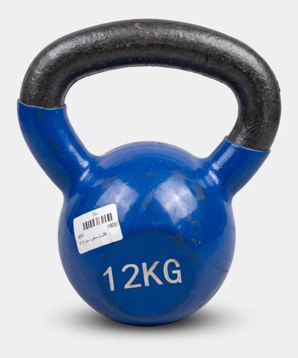 كرة Kettlebell كيتل بيل 12kg - مصنوعة من الحديد المصبوب عالي المتانة، ومغطاة بطبقة سميكة من الفينيل المطاطي لضمان السلامة والمتانة، مثالية