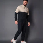 طقم رياضي رجالي قطعتين، من نايك ( nike ) خامة سوفت (جاكيت بسوستة + بنطلون) – ستايل عصري