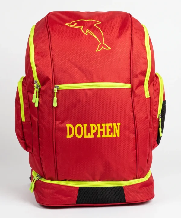 حقيبة سباحة رياضية من دولفن (DOLPHEN)، من قماش الدفل ملائمة للأماكن الخارجية للجنسين (عالية الجودة) – بلون احمر