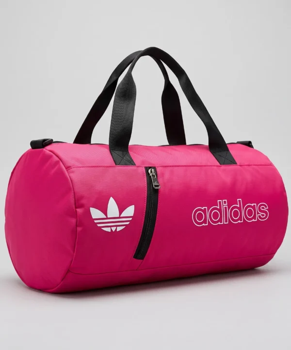 حقيبة رياضية من اديداس (adidas)، من قماش الدفل ملائمة للأماكن الخارجية للجنسين (عالية الجودة) – بلون وردي