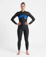 ⁦بدلة سباحة، مايوه سالوبيت قطعة واحدة طويل بتصميم قشر سمك المفتوحة للنساء للبحر و للسباقات والغوص وركوب الامواج والترياتلون، العلامة التجارية ارينا (Arena)⁩ - الصورة ⁦2⁩