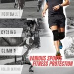 ⁦واقى ركبة (للبالغين) من (Sport Home)، وسادة ركبة رغوية سميكة لتجنب الاصطدام، دعامة ركبة رياضية مسامية غير قابلة للانزلاق، لكرة القدم وكرة السلة وكرة الطائرة والجري والرقص⁩ - الصورة ⁦2⁩