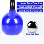 ⁦كرة Kettlebell كيتل بيل 6kg - مصنوعة من الحديد المصبوب عالي المتانة، ومغطاة بطبقة سميكة من الفينيل المطاطي لضمان السلامة والمتانة، مثالية⁩ - الصورة ⁦5⁩