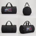 ⁦حقيبة رياضية من تومي هيلفيغر (tommy hilfiger)، من قماش الدفل ملائمة للأماكن الخارجية للجنسين (عالية الجودة) - بلون أسود⁩ - الصورة ⁦2⁩