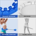 ⁦طوق هولا هوب الذكية، حلقة لياقة بدنية قابلة للفصل مع كرة دوارة تلقائية 360 درجة، للتدليك، تمرين الخصر الرفيع والبطن، فقدان الوزن للاطفال والكبار للتمرين واللياقة البدنية⁩ - الصورة ⁦5⁩