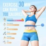 ⁦طوق هولا هوب الذكية، حلقة لياقة بدنية قابلة للفصل مع كرة دوارة تلقائية 360 درجة، للتدليك، تمرين الخصر الرفيع والبطن، فقدان الوزن للاطفال والكبار للتمرين واللياقة البدنية⁩ - الصورة ⁦6⁩
