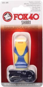 ⁦صفارة حكم رياضية بمقبض، صفارة فوكس شاركس ( Fox 40 Sharx Pealess Whistle) صافرة احترافية بدون كرة داخلها (Pealess Whistle)،(للكرة وللتنبيه للانقاذ السباحة) مصنوعة من مادة غير سامة عالية الجودة وتدوم طويلا⁩ - الصورة ⁦7⁩