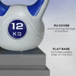 ⁦كرة Kettlebell كيتل بيل 12kg - مصنوعة من الحديد المصبوب عالي المتانة، ومغطاة بطبقة سميكة من البلاستك المقوى عالي الجودة لضمان السلامة والمتانة، مثالية⁩ - الصورة ⁦4⁩